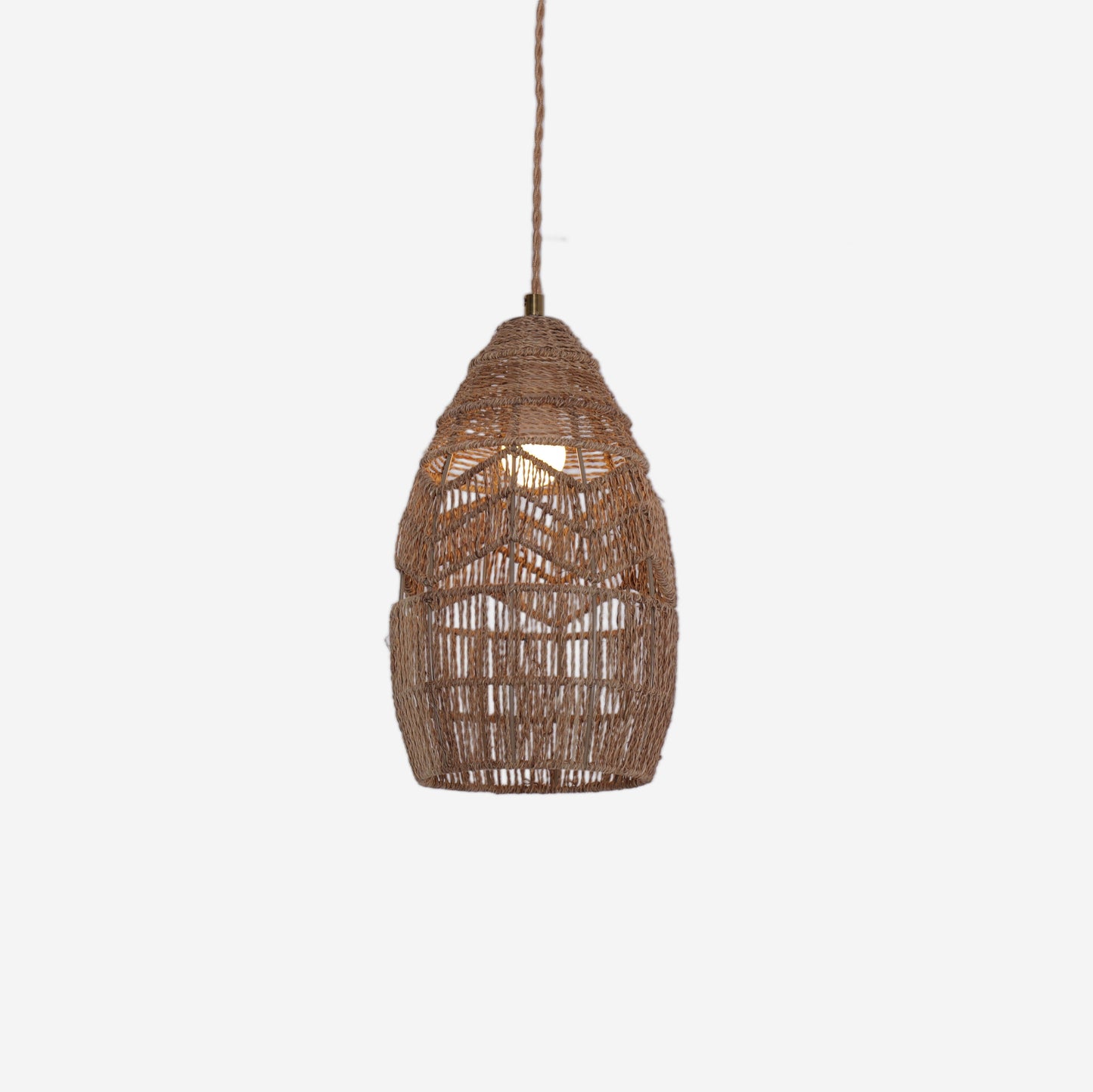 Living Nest UK Handwoven Rattan Bell Pendant Light for Dining Room Decor Living Nest UK