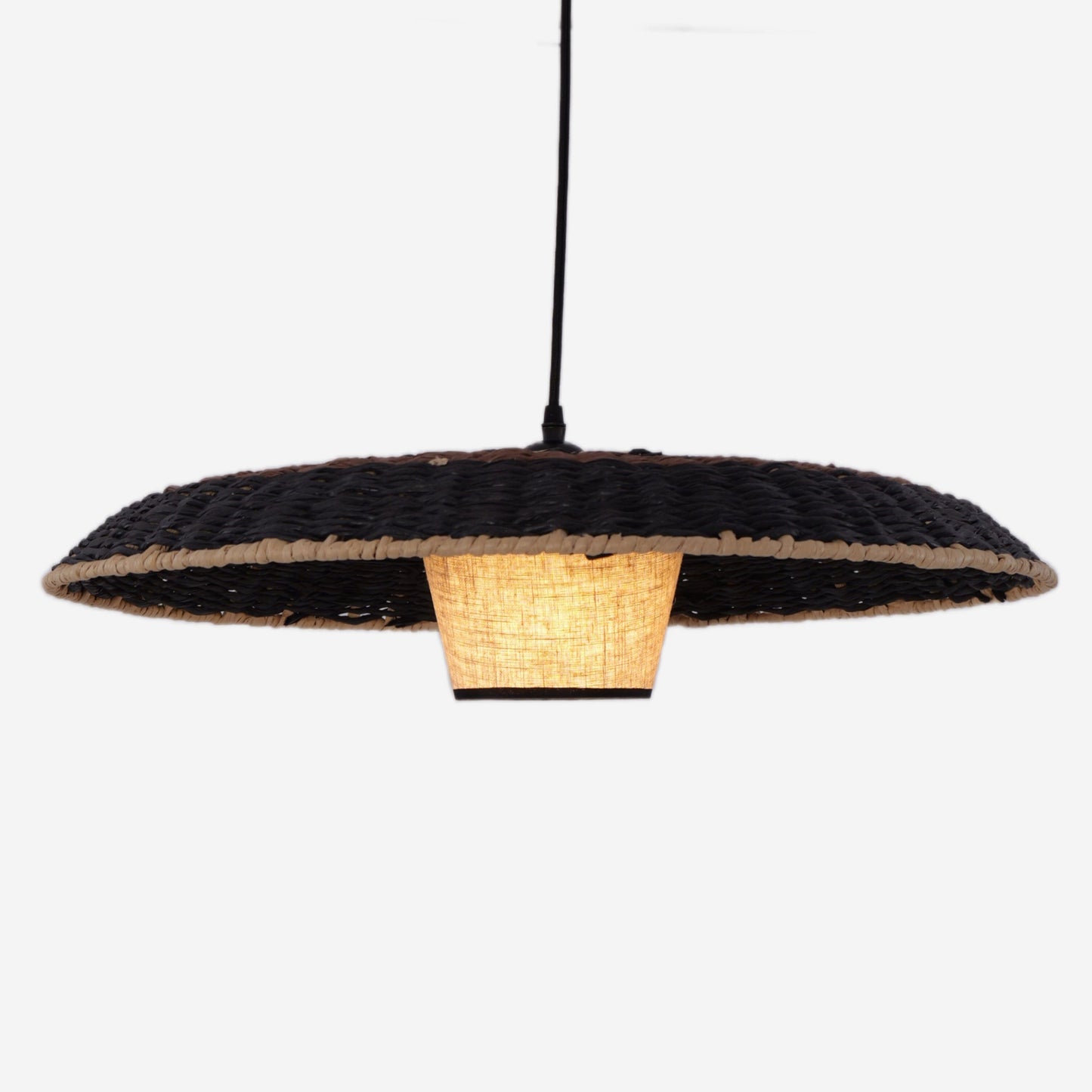 Living Nest UK Stylish Two-Tone Handwoven Pendant Light Fixture Living Nest UK