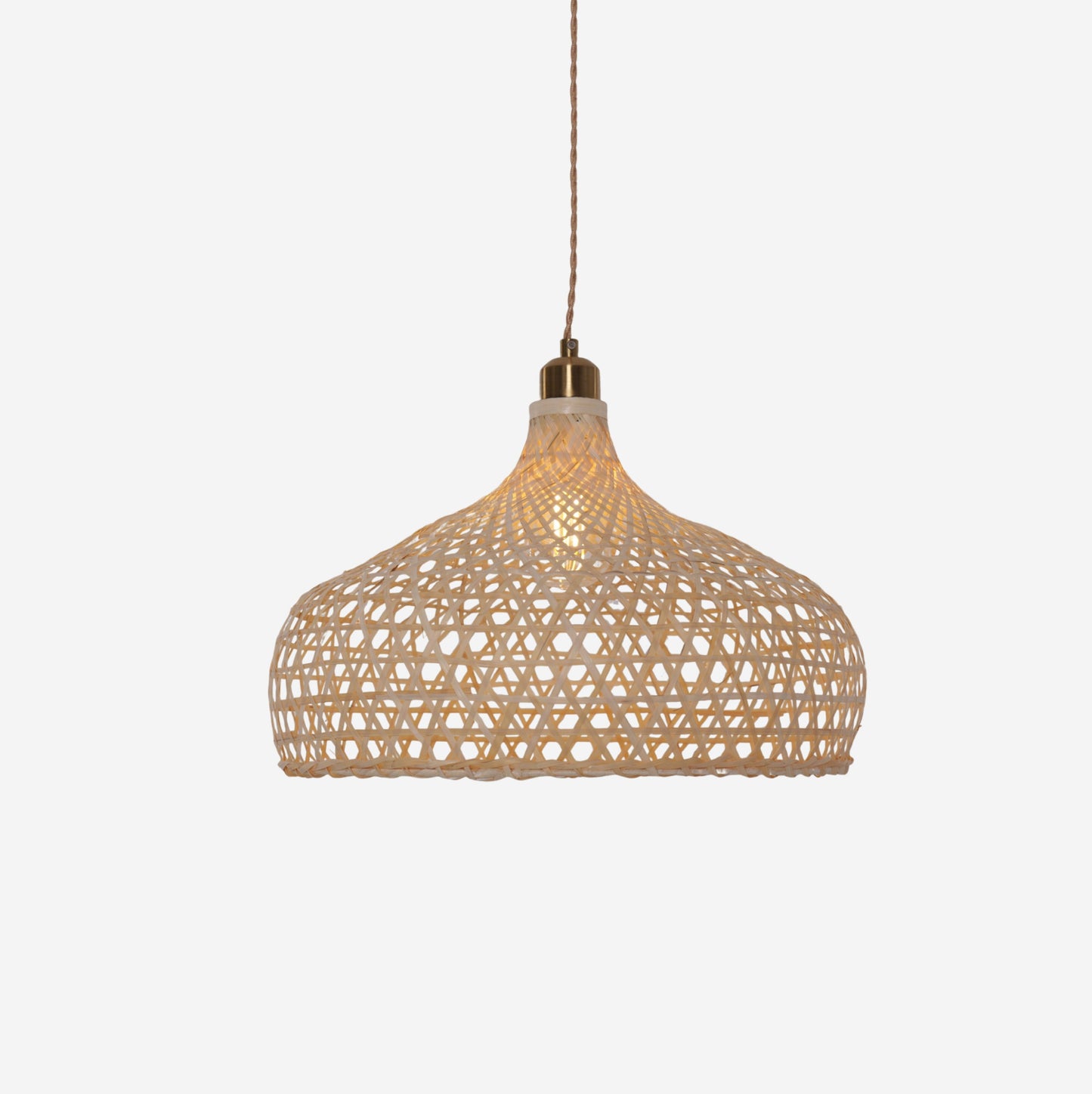 Living Nest UK Natural Bamboo Pendant Light with Handwoven Lampshades in Four Sizes Living Nest UK