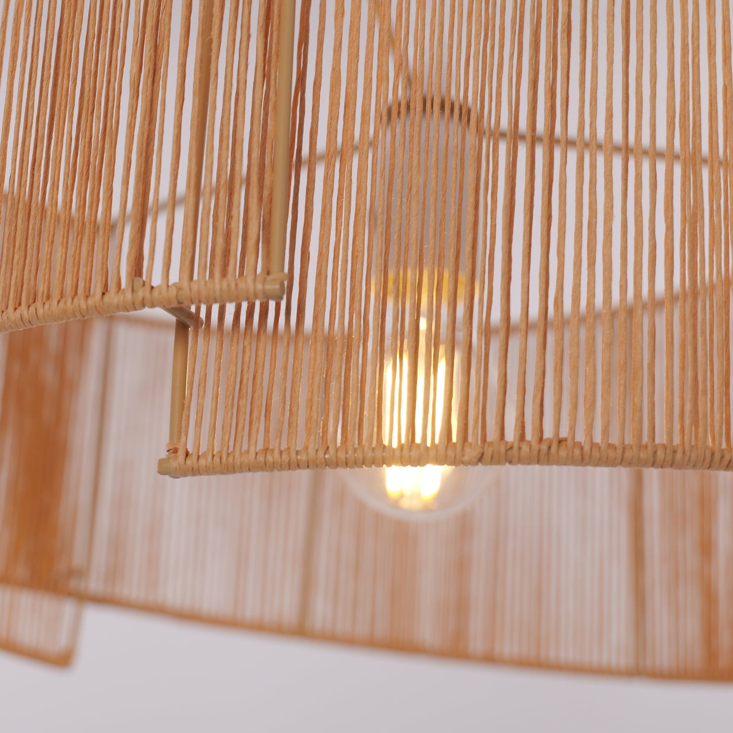 Twist Handwoven Paper Rope Pendant Light for Cozy Living Spaces Living Nest UK