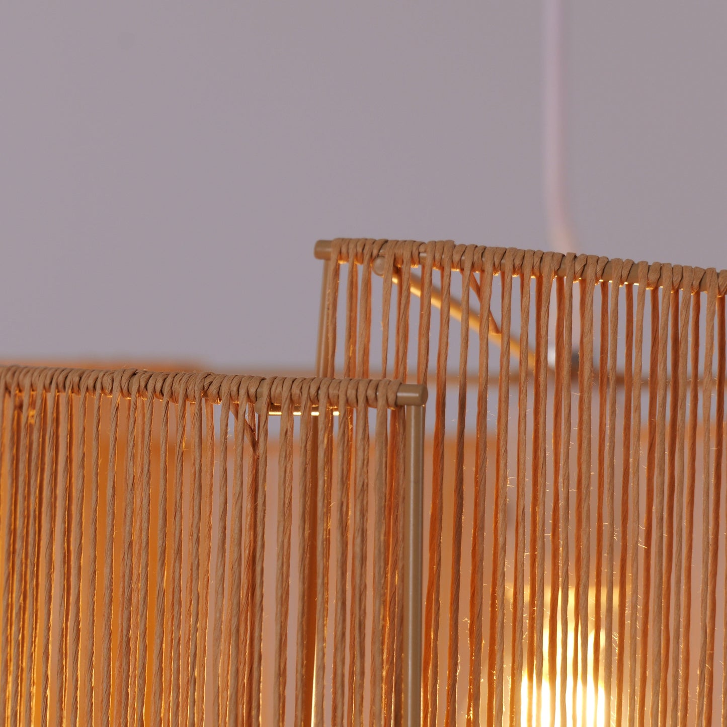 Twist Handwoven Paper Rope Pendant Light for Cozy Living Spaces Living Nest UK