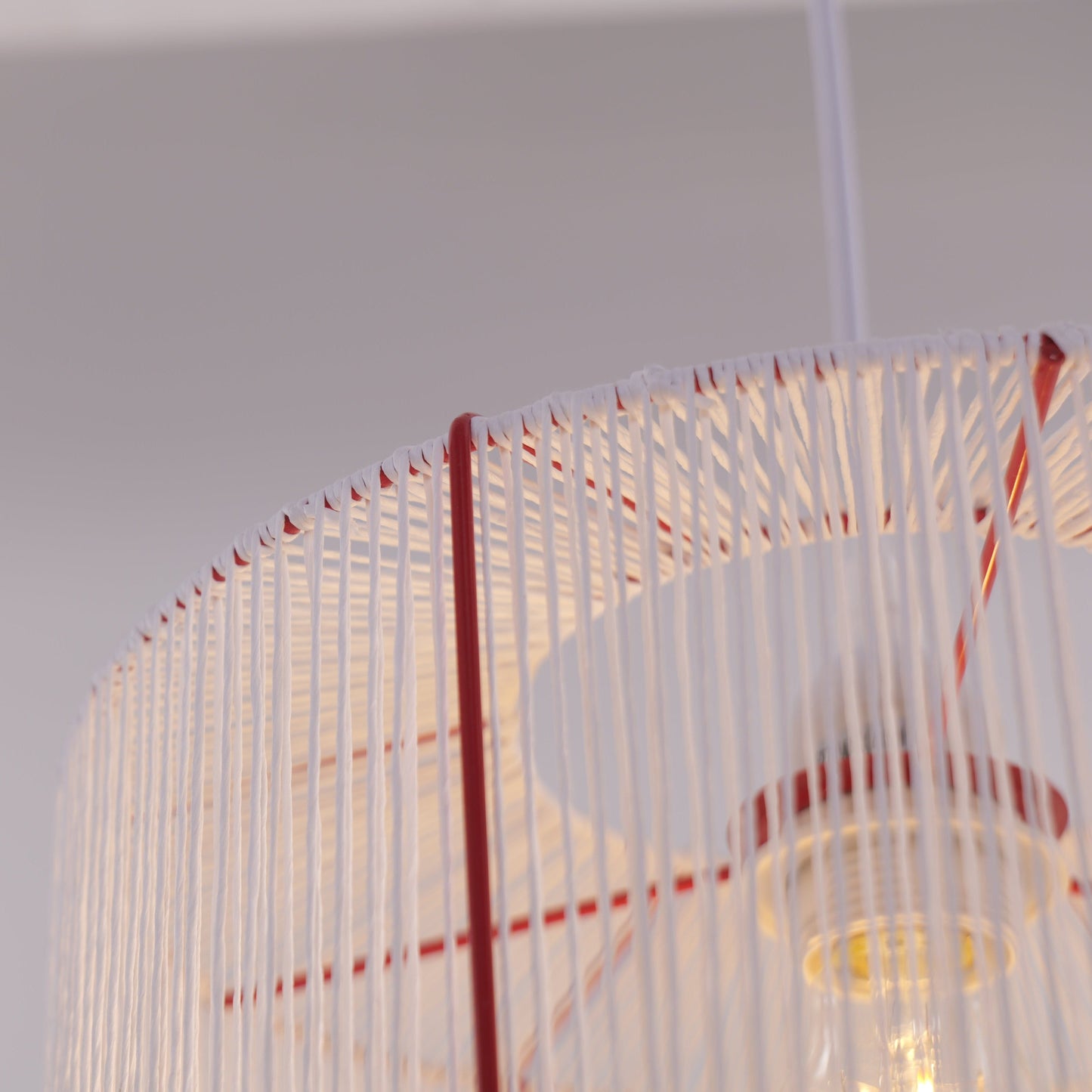 Lightsin Modern Handwoven White Paper Rope Pendant Light for Cozy Interiors Lightsin UK