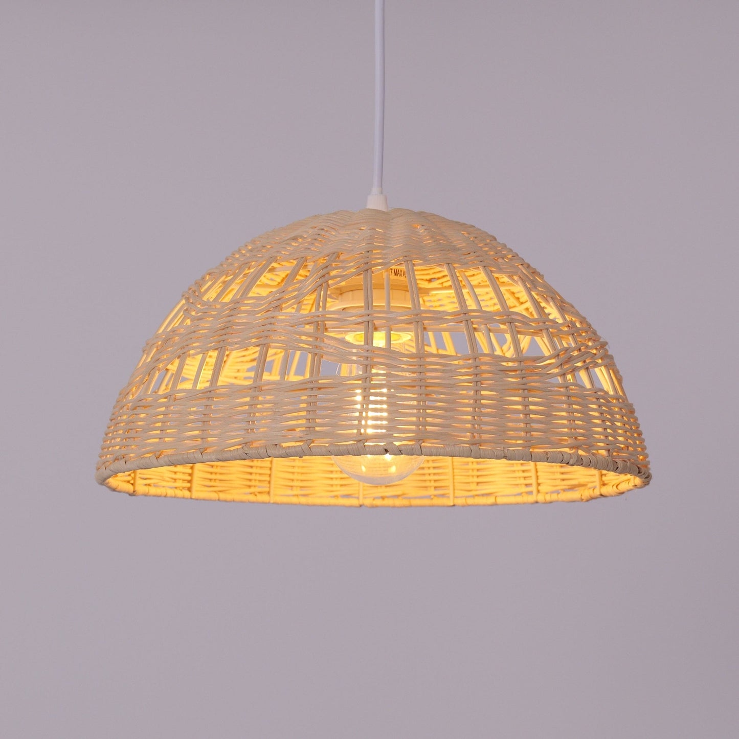 Lightsin Eco-Friendly Dome-Shaped Rattan Pendant Light for Home Decor Lightsin UK