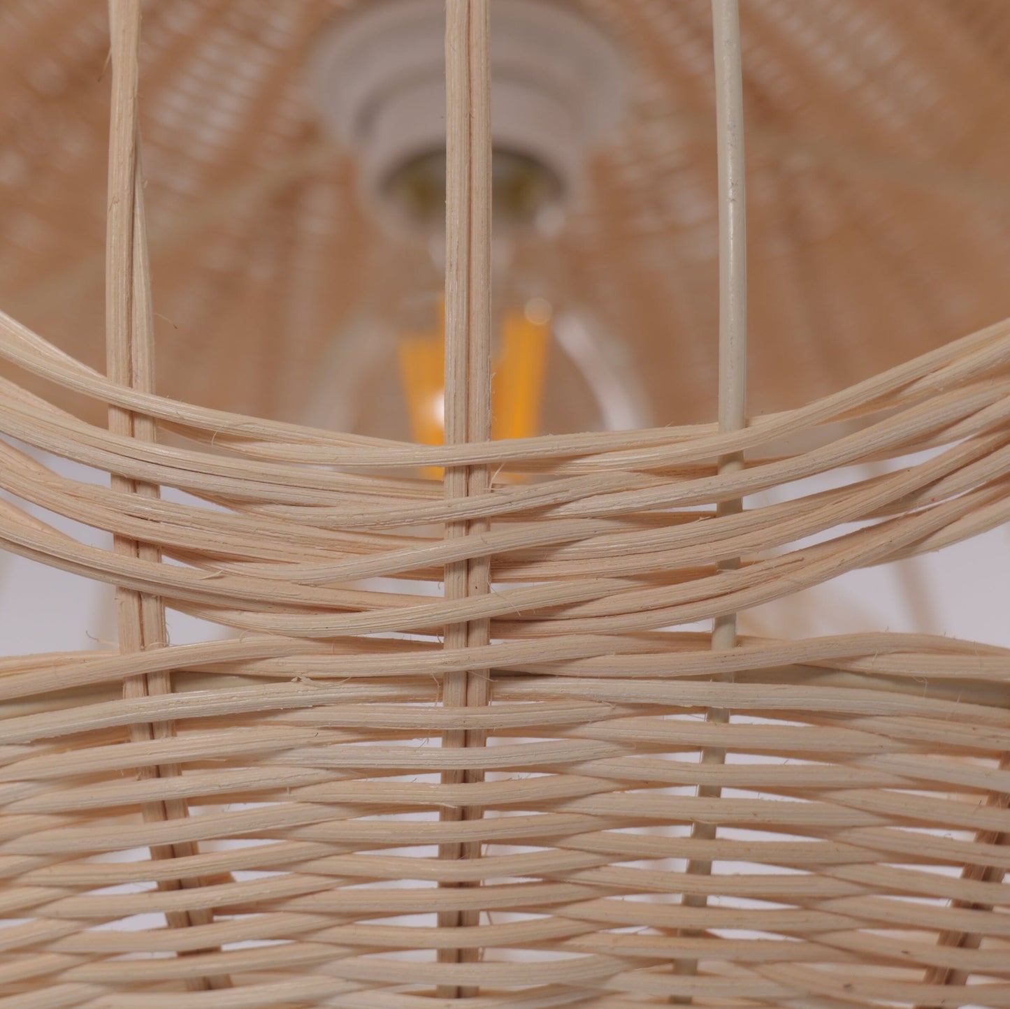 Lightsin Sustainable Handwoven Spherical Rattan Pendant Light with Wave Details Lightsin UK