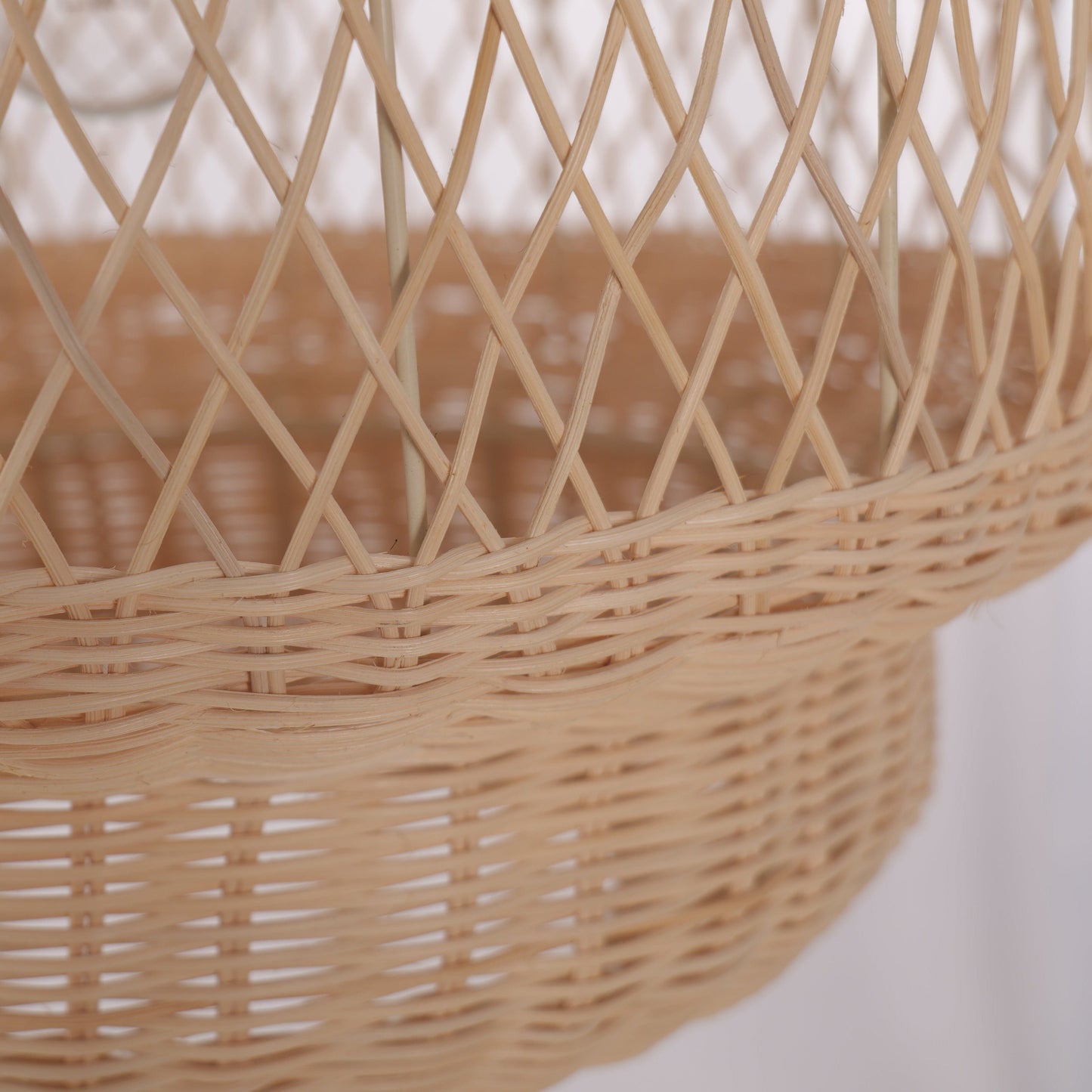 Lightsin Japanese Hollow Weave Rattan Pendant Light Warm Brown Elegance Lightsin UK