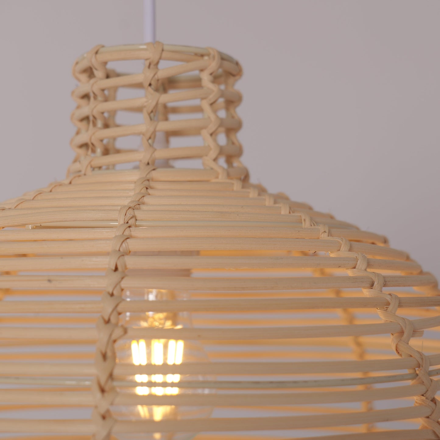 Lightsin Lightweight Open Weave Rattan Ceiling Light Lightsin UK