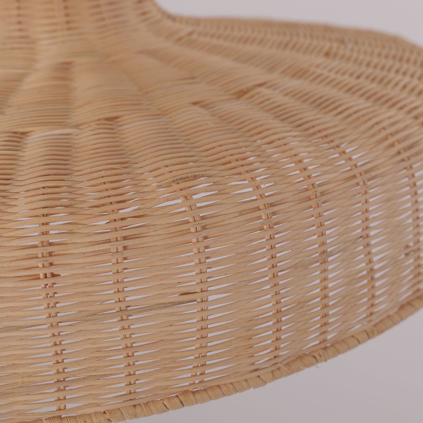Lightsin Flat Teapot-Shaped Japanese Rattan Pendant Light – Natural Elegance Lightsin UK