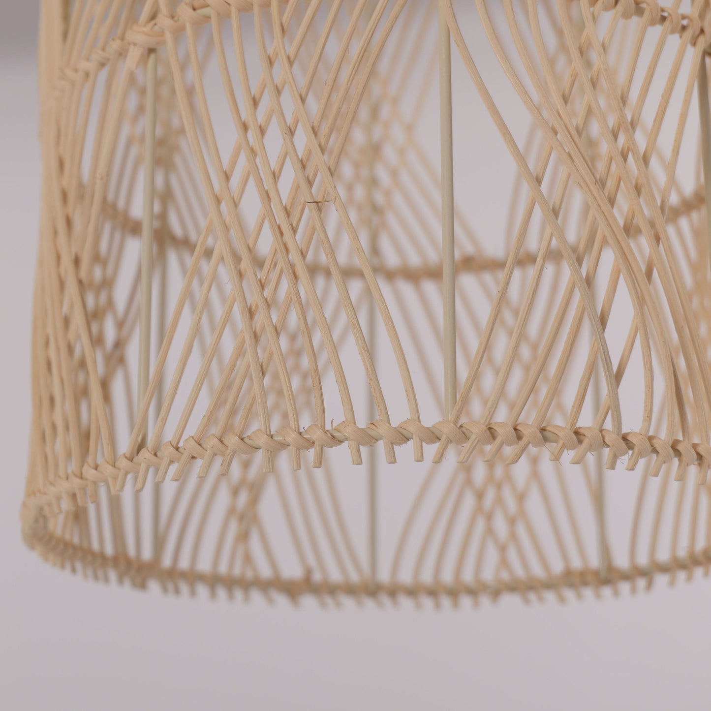 Lightsin Handwoven Rattan Pendant Light with Criss-Cross Pattern Lightsin UK