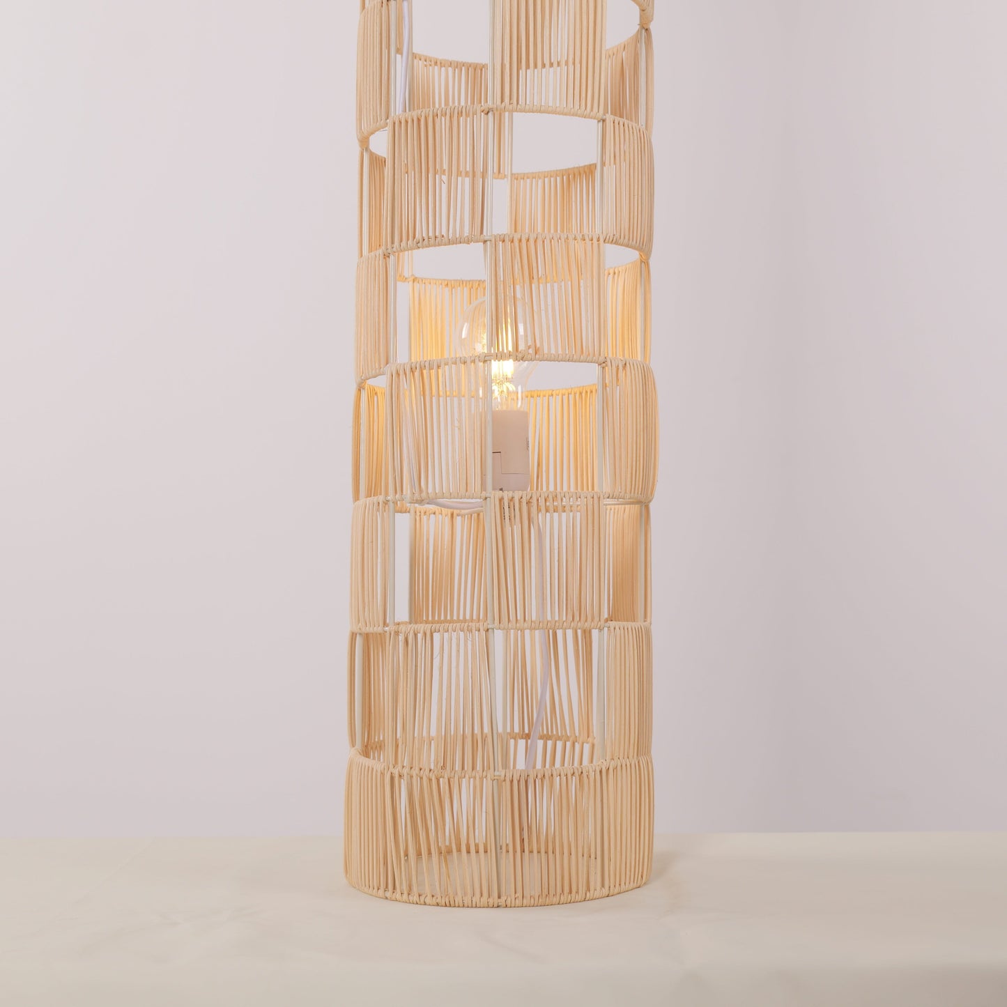 Lightsin Minimalist Square Hollow Rattan Floor Lamp Lightsin UK