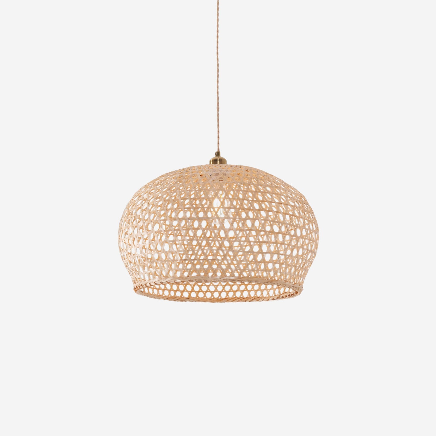 Living Nest UK Natural Bamboo Pendant Light with Handwoven Lampshades in Four Sizes Living Nest UK