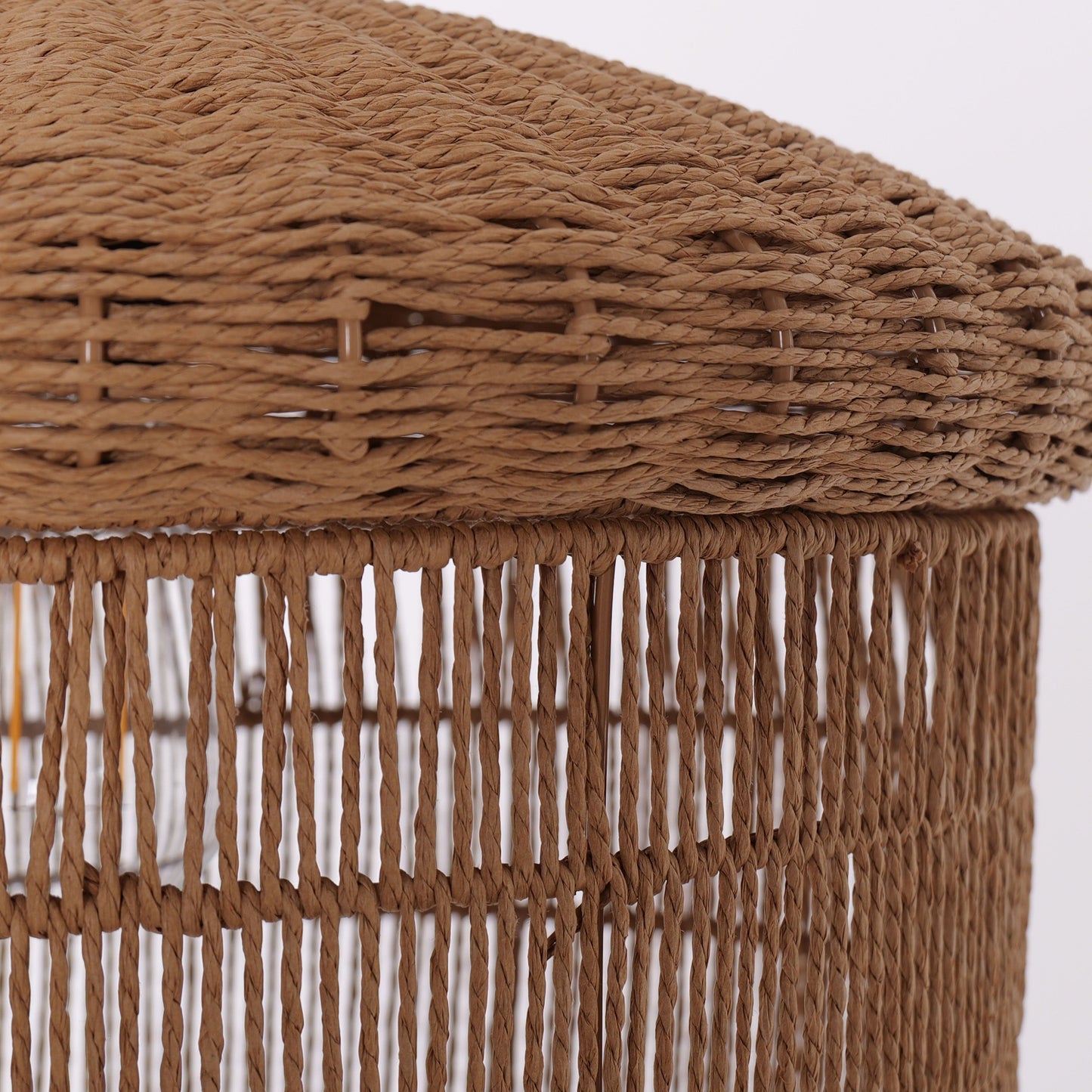 Living Nest UK Rustic Paper Rope and Iron Basket Pendant Light for Cozy Spaces Living Nest UK