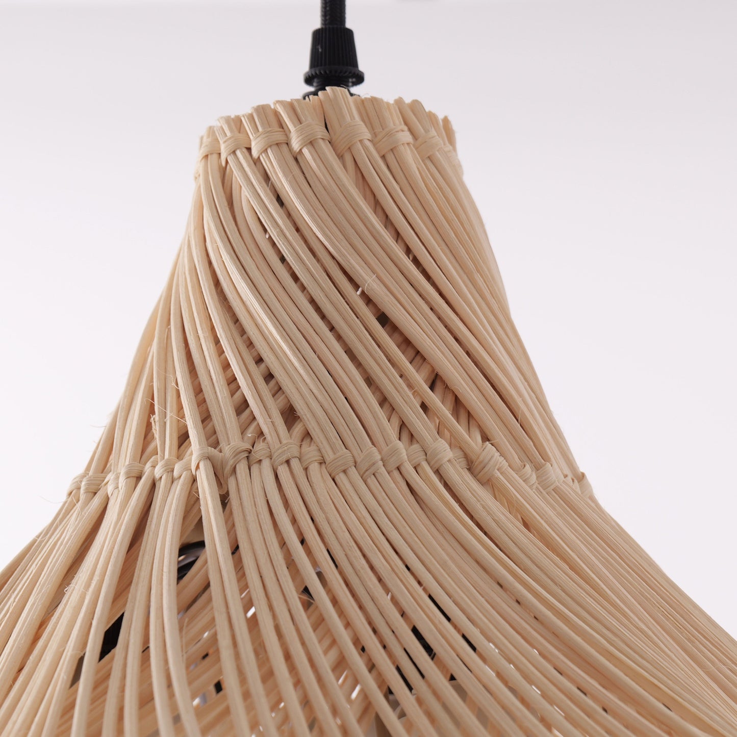 Living Nest UK Handcrafted Bamboo Rattan Pendant Light with Tranquil Umbrella Design Living Nest UK