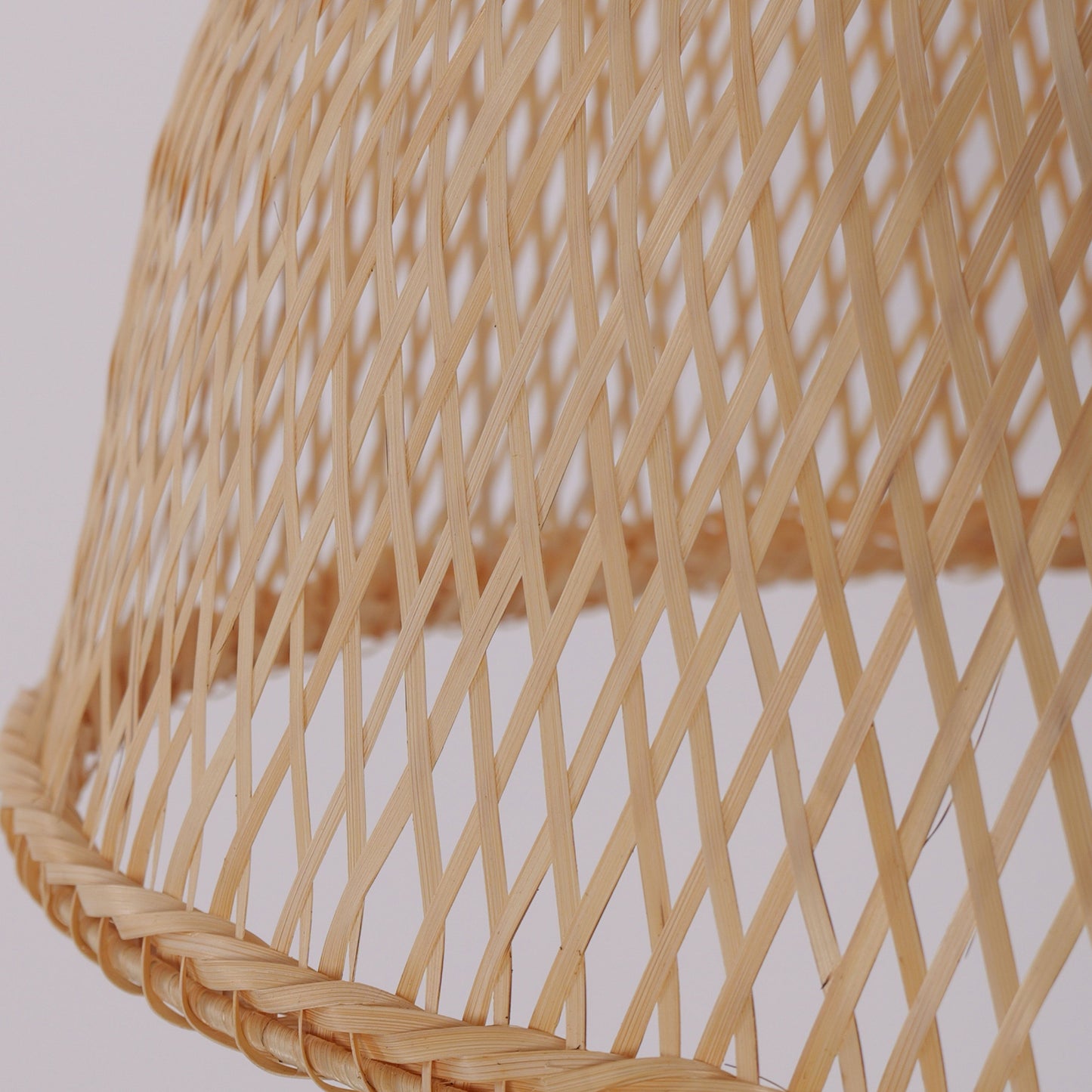 Living Nest UK Natural Bamboo Woven Dome Pendant Light for Cozy Spaces Living Nest UK
