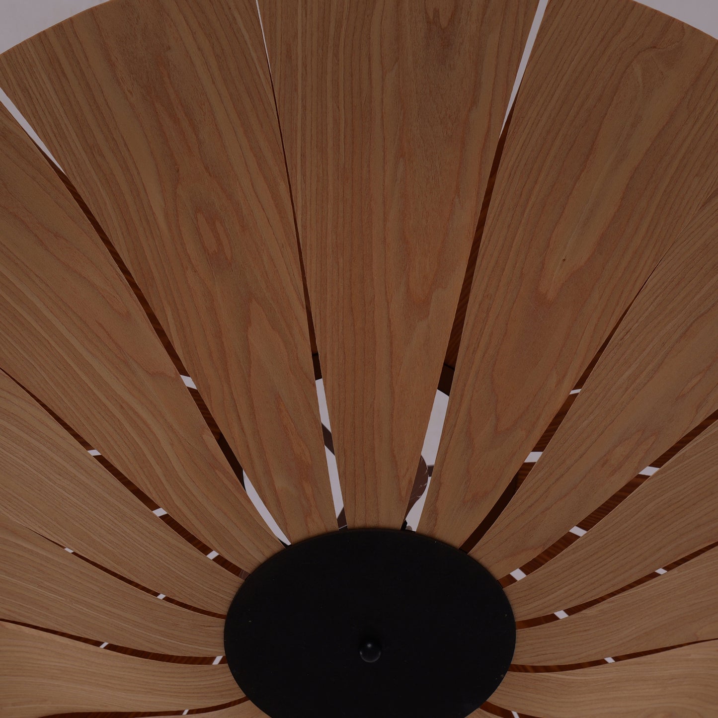 Large Wood Veneer LED Pendant Ceiling Light for Dining & Living Rooms