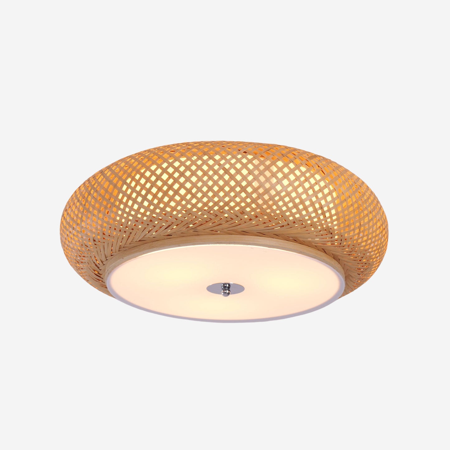 bamboo ceiling light on a white background