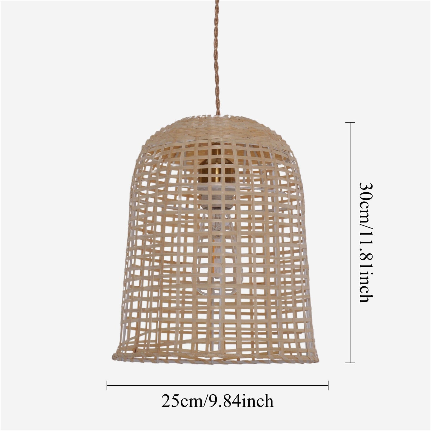 Living Nest UK Eco-Friendly Natural Woven Bamboo Pendant Light for Cozy Ambiance Living Nest UK