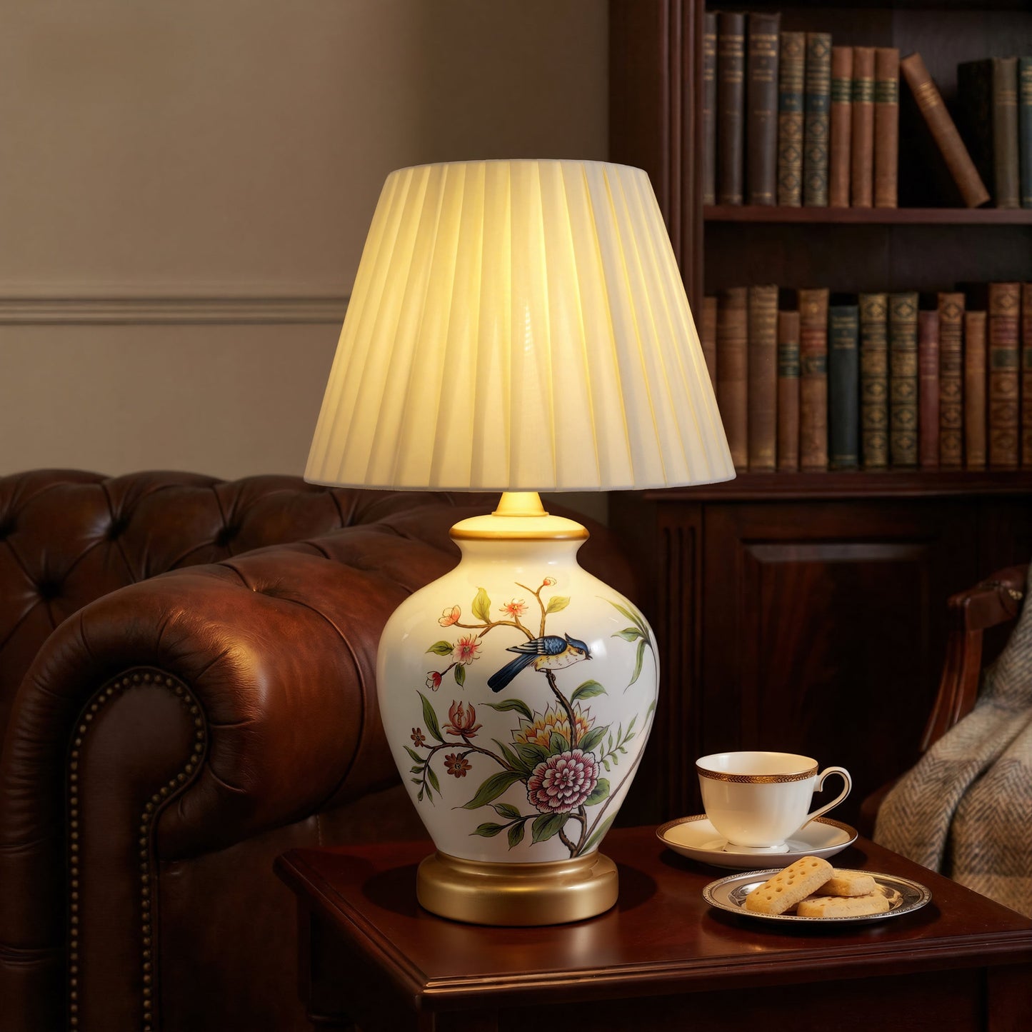 Chinoiserie Hand-Painted Ceramic Table Lamp Collection
