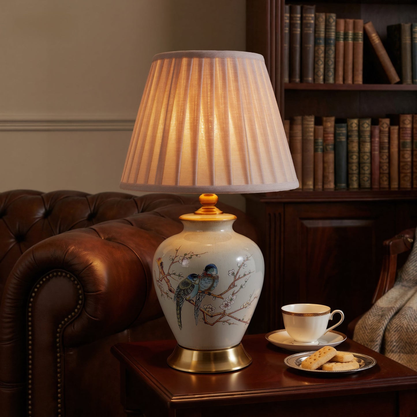Chinoiserie Hand-Painted Ceramic Table Lamp Collection