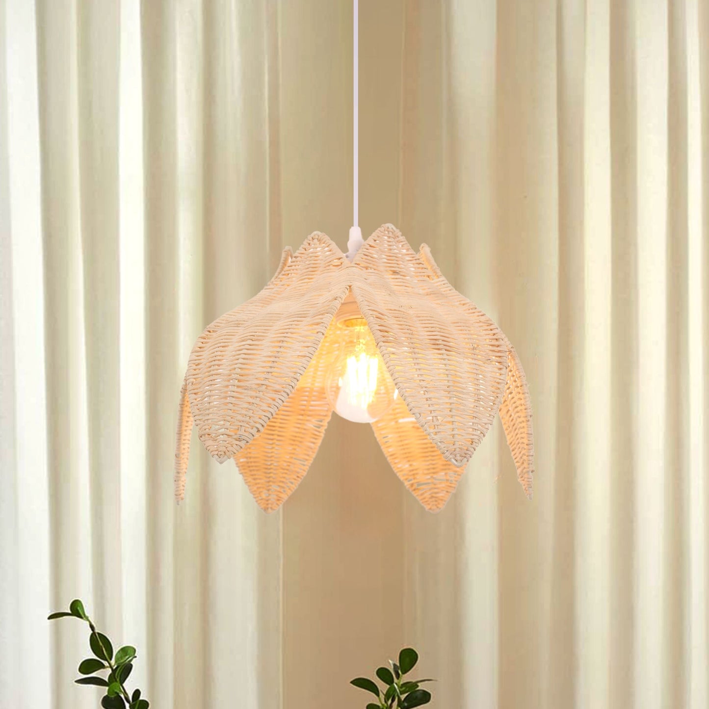 Lightsin AmberNest Natural Rattan Light for Calm Cozy Corners Lightsin UK
