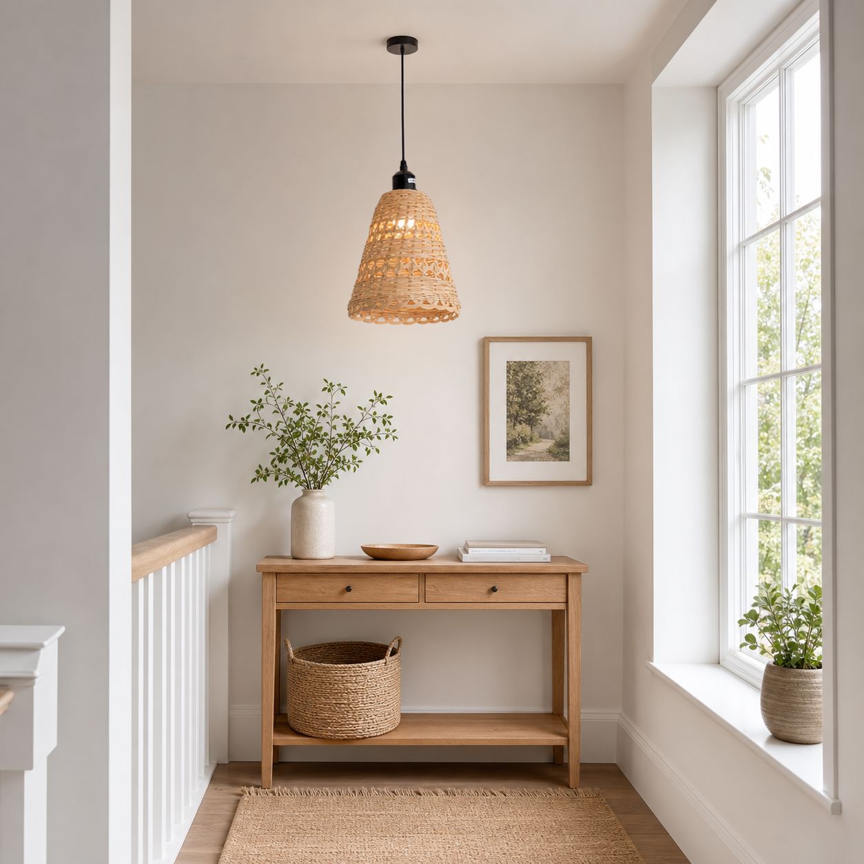 Lightsin Modern Bamboo Handwoven Warm Glow Pendant Light Lightsin UK 