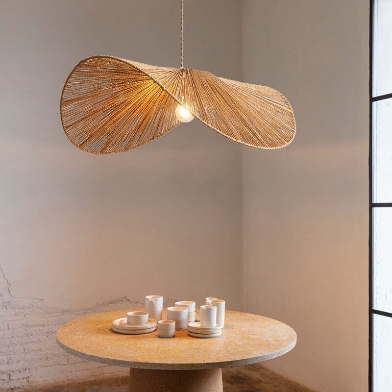 Lightsin Vintage Simple Creative Handwoven Hemp Rope Pendant Light Fixture Lightsin UK 