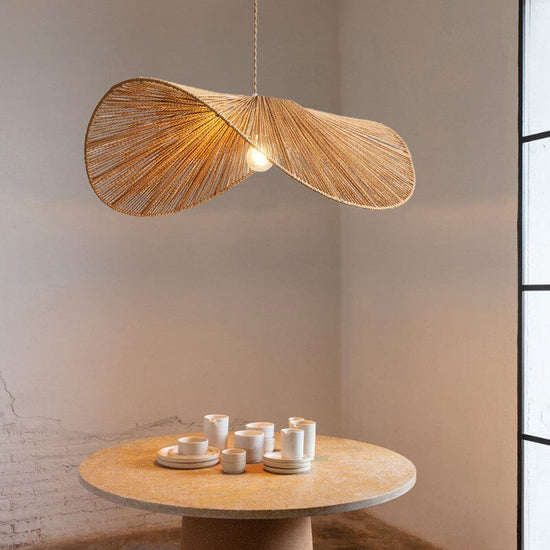 Lightsin Vintage Simple Creative Handwoven Hemp Rope Pendant Light Fixture Lightsin UK 