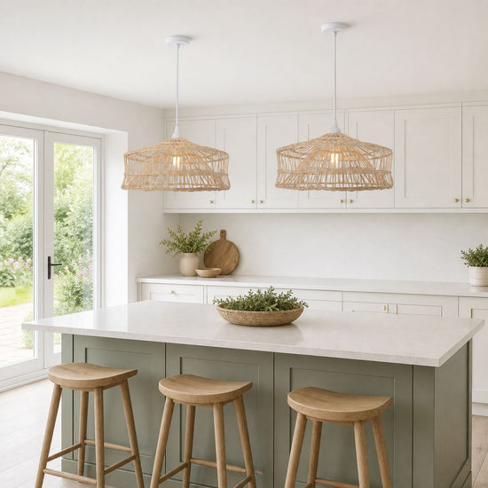 Lightsin NestLine Handwoven Shallow Pendant Lamp Lightsin UK 