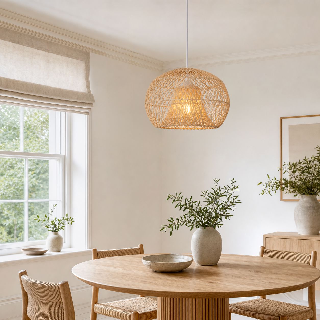 Lightsin SolNest Boho Rattan Hanging Lamp Lightsin UK 