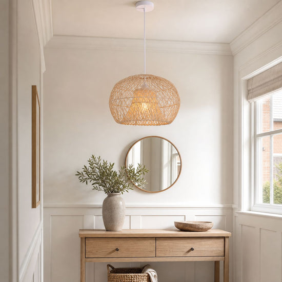 Lightsin SolNest Boho Rattan Hanging Lamp Lightsin UK 