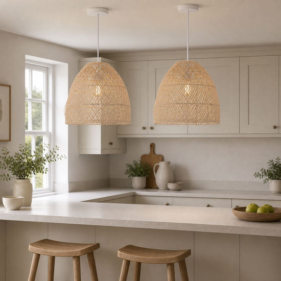 Lightsin TerraBell Dome Shaped Rattan Hanging Light Lightsin UK 