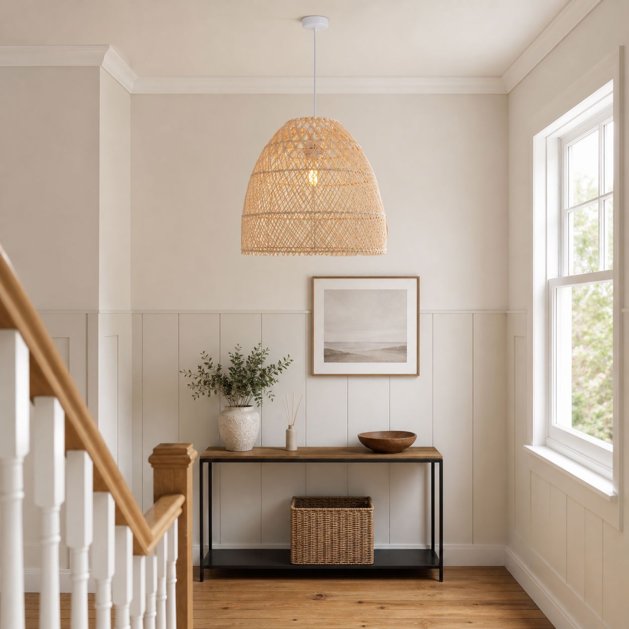 Lightsin TerraBell Dome Shaped Rattan Hanging Light Lightsin UK 