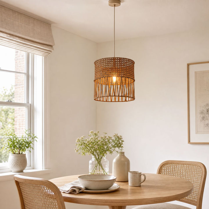 Lightsin Wabi-Sabi Style Hand-woven Rattan Pendant Light Lightsin UK 