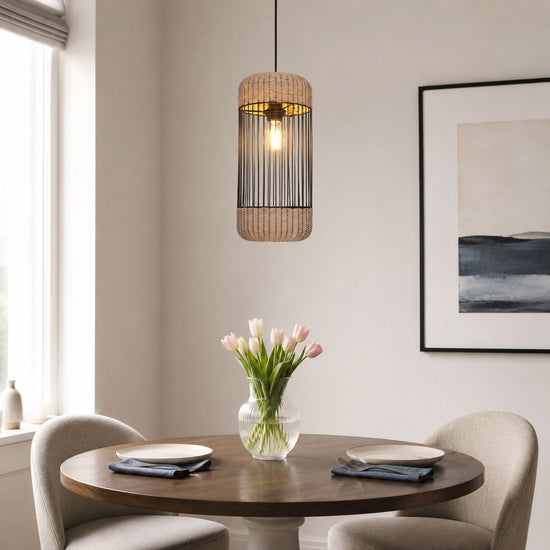 Glyph-Lightsin Cylinder-Inspired Rattan Pendant Light for Warm Natural Elegance Lightsin UK 