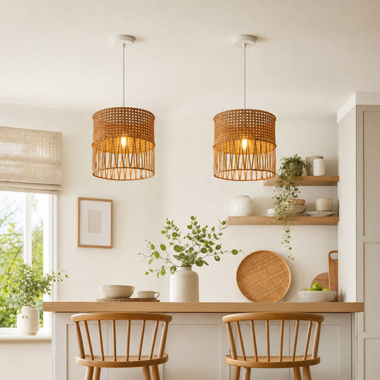 Lightsin Wabi-Sabi Style Hand-woven Rattan Pendant Light Lightsin UK 