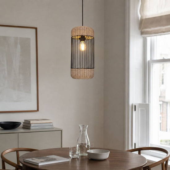 Glyph-Lightsin Cylinder-Inspired Rattan Pendant Light for Warm Natural Elegance Lightsin UK 