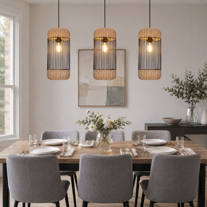 Glyph-Lightsin Cylinder-Inspired Rattan Pendant Light for Warm Natural Elegance Lightsin UK 