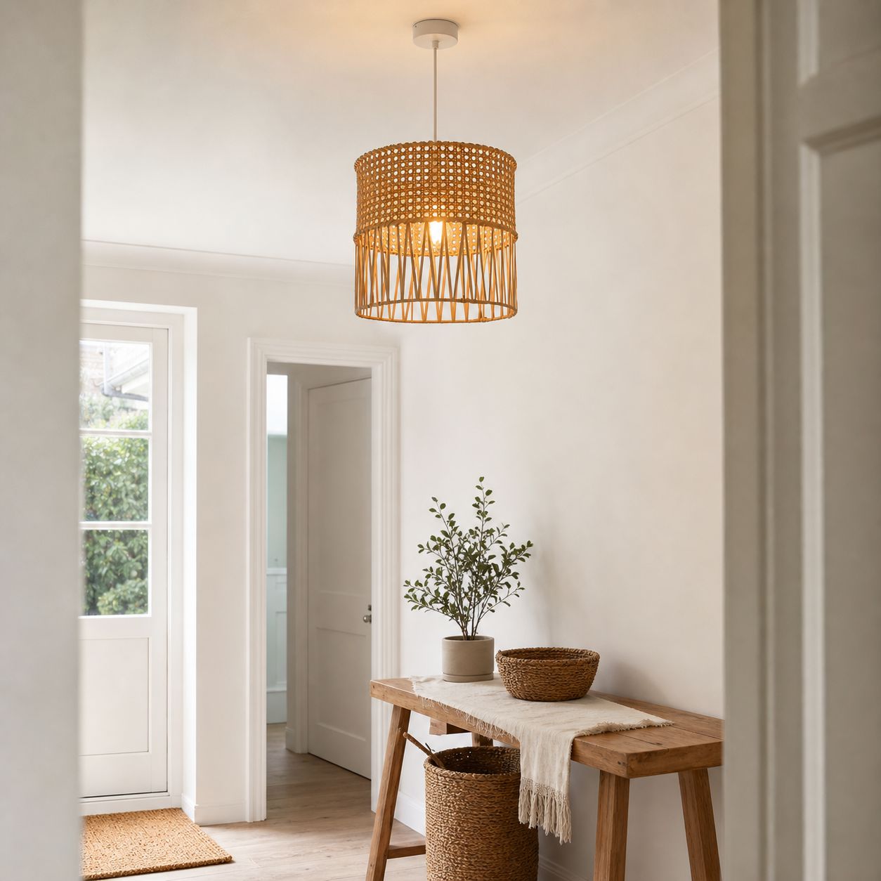 Lightsin Wabi-Sabi Style Hand-woven Rattan Pendant Light Lightsin UK 