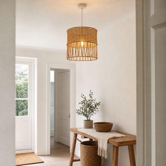 Lightsin Wabi-Sabi Style Hand-woven Rattan Pendant Light Lightsin UK 