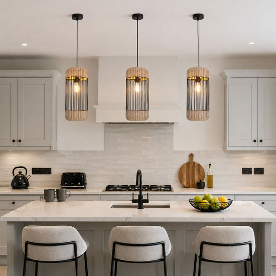 Lightsin Cylinder-Inspired Rattan Pendant Light for Warm Natural Elegance Lightsin UK 