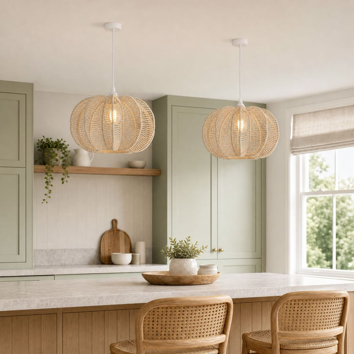 Lightsin Woven Rattan Ceiling Light for a Serene Ambiance Lightsin UK 