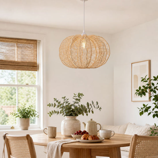 Lightsin Woven Rattan Ceiling Light for a Serene Ambiance Lightsin UK 