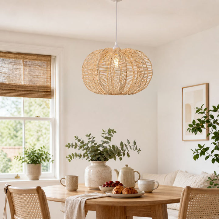 Lightsin Woven Rattan Ceiling Light for a Serene Ambiance Lightsin UK 
