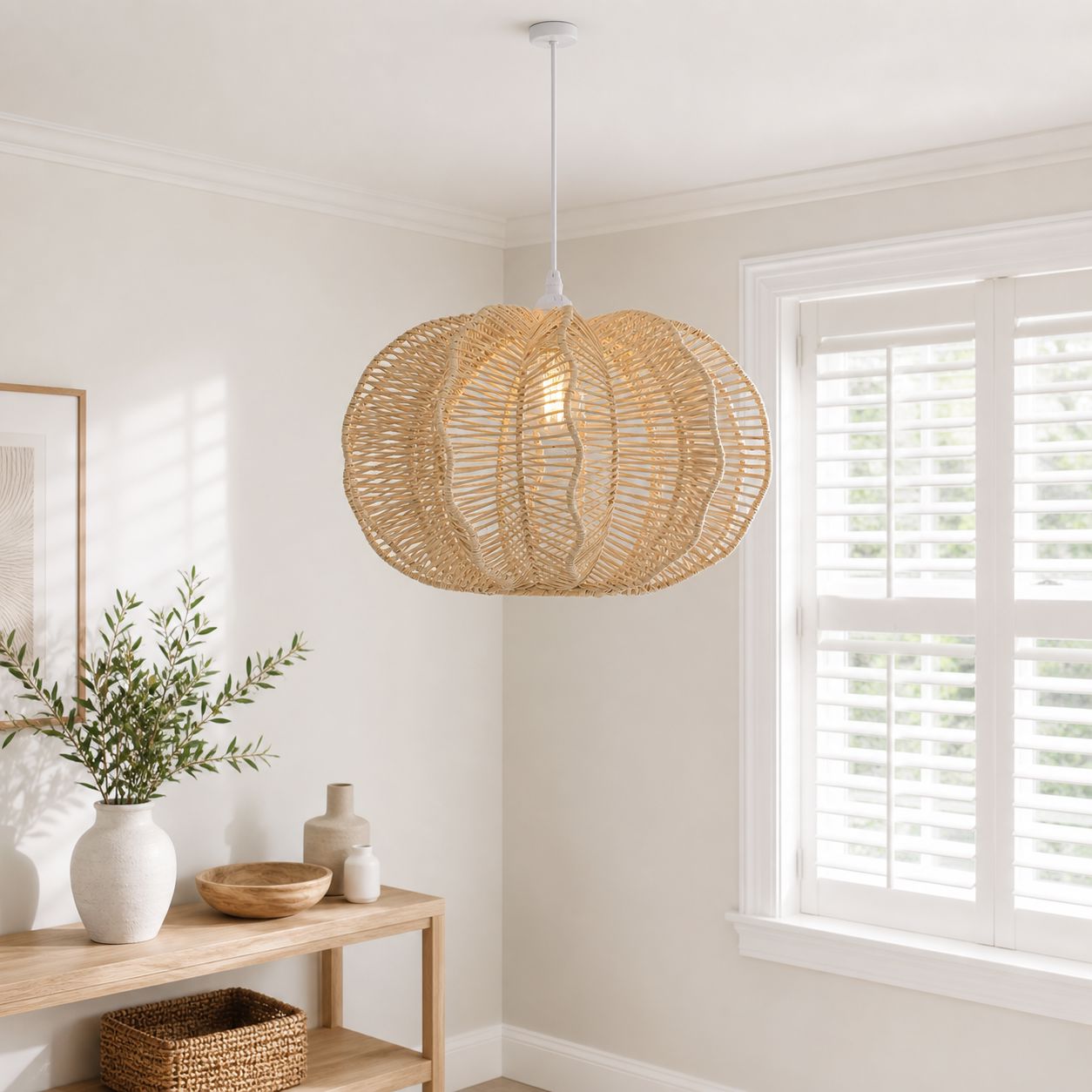 Lightsin Woven Rattan Ceiling Light for a Serene Ambiance Lightsin UK 
