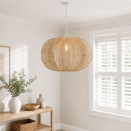 Lightsin Woven Rattan Ceiling Light for a Serene Ambiance Lightsin UK 