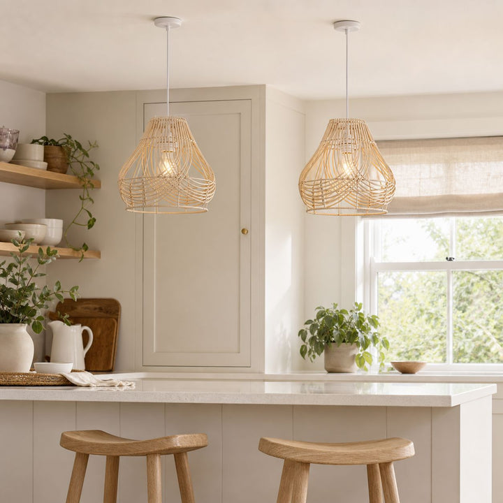Lightsin Woven Whisper Natural Rattan Pendant Light for Serene Living Lightsin UK 