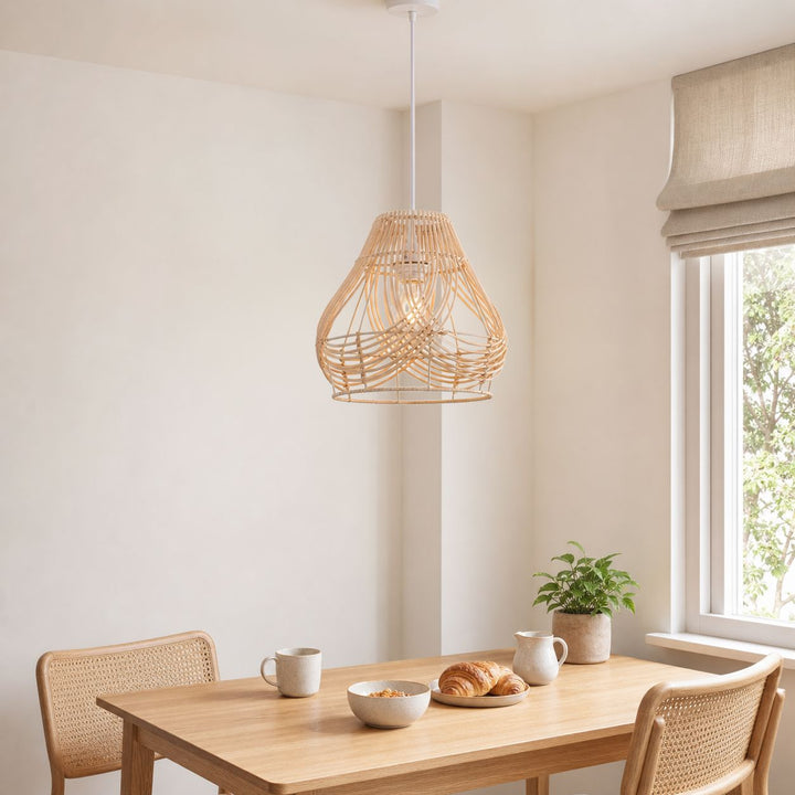 Lightsin Woven Whisper Natural Rattan Pendant Light for Serene Living Lightsin UK 
