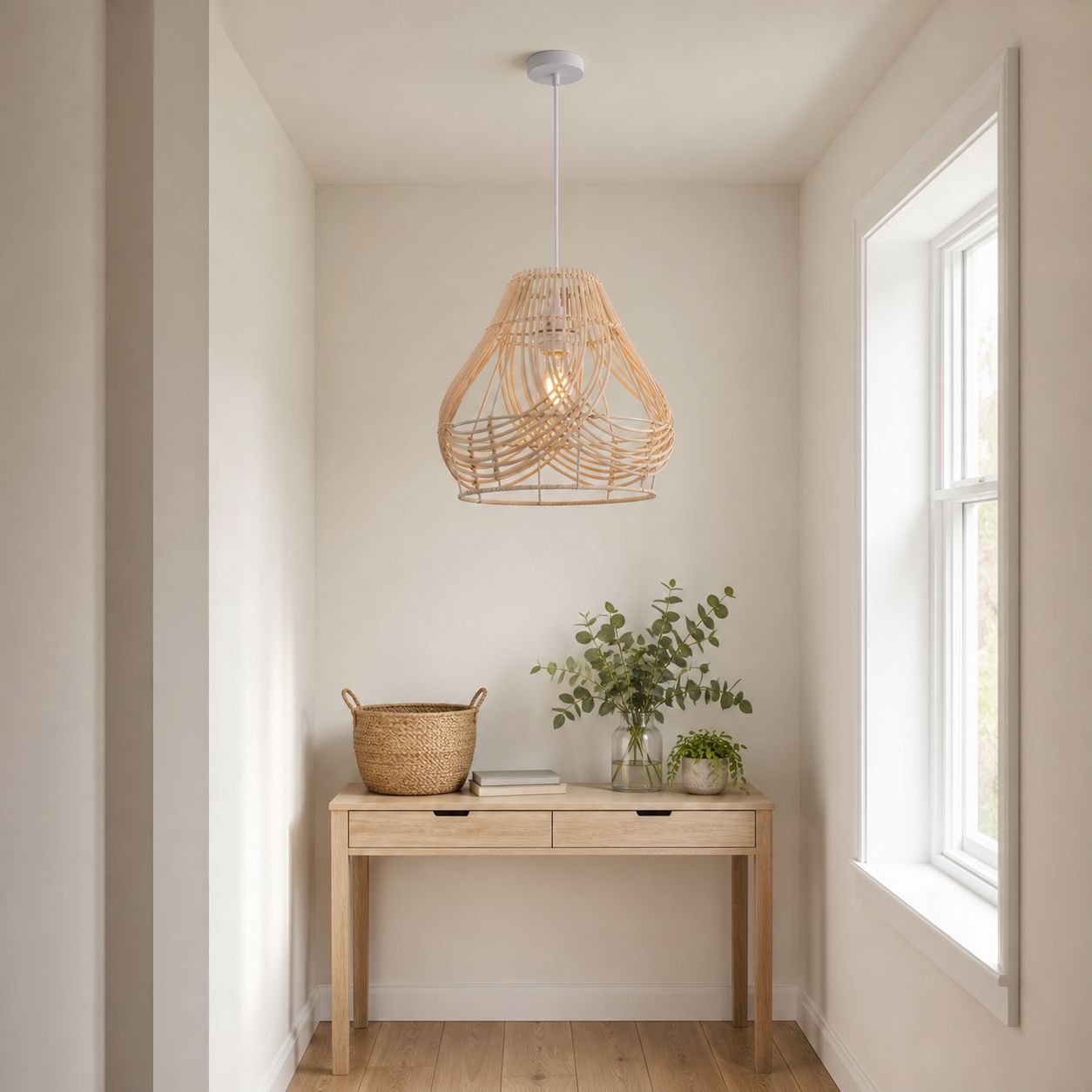 Lightsin Woven Whisper Natural Rattan Pendant Light for Serene Living Lightsin UK 