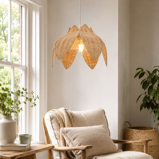 Lightsin AmberNest Natural Rattan Light for Calm Cozy Corners Lightsin UK 