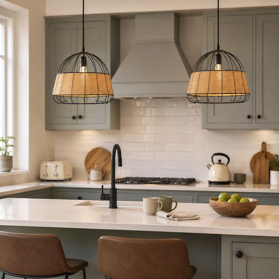 Glyph-Lightsin Handcrafted Rattan Pendant Light with Iron Frame for Home Decor Lightsin UK 