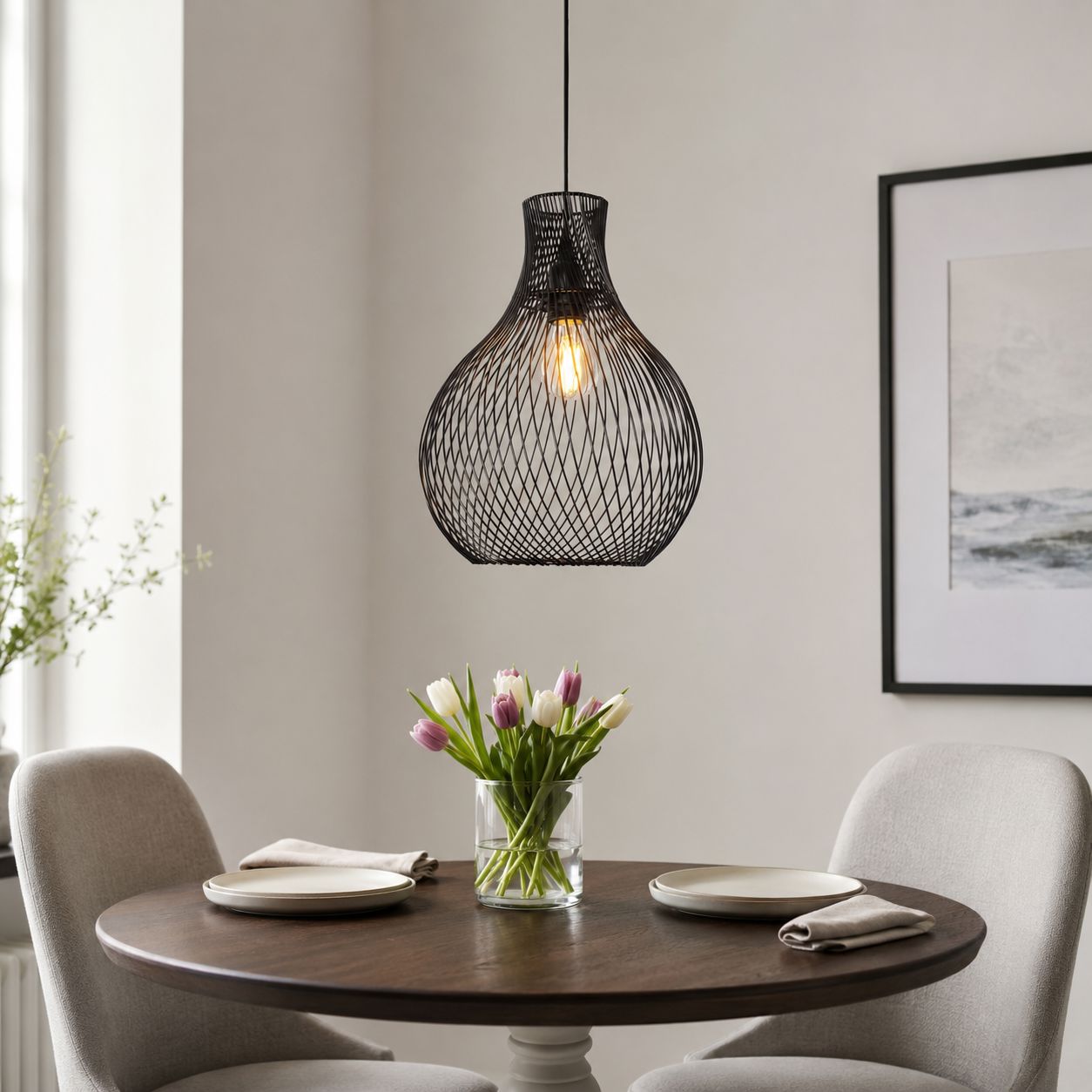 Glyph-Lightsin Minimalist Black Wire Cage Pendant Light for Home Decor Lightsin UK 